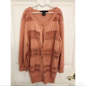 🍃 HP 💕 89th & Madison Lace Cardigan Size Large